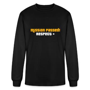 MISSION PASSED! RESPECT + GTA Sand Andreas - Men's Long Sleeve T-Shirt - black - Front