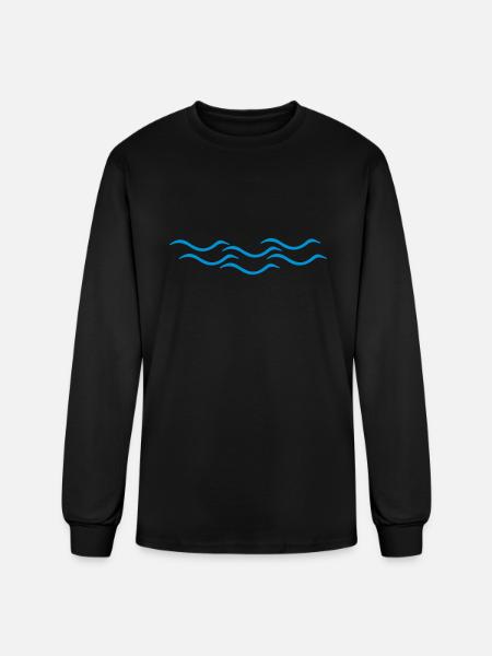water - Men's Long Sleeve T-Shirt - black