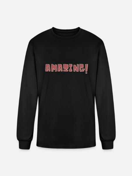 amazing! text logo - Men's Long Sleeve T-Shirt - black