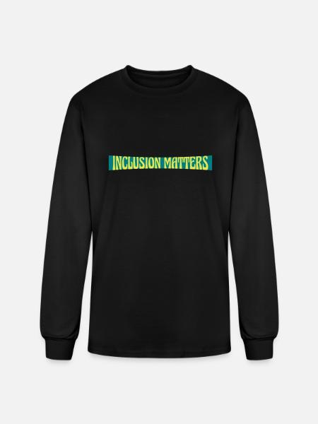 inclusion matters logo quote - Men's Long Sleeve T-Shirt - black