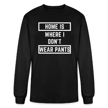 Home - Men's Long Sleeve T-Shirt - black - Front