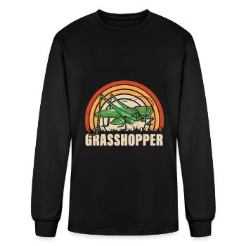 Retro Grasshopper - Men's Long Sleeve T-Shirt - black - Front