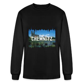 Chemnitz Sachsen Stadt Skyline - Men's Long Sleeve T-Shirt - black - Front