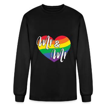 Mr And Mr - Men's Long Sleeve T-Shirt - black - Front