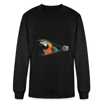Parrot - Men's Long Sleeve T-Shirt - black - Front