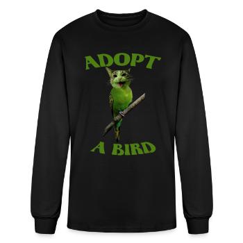 Adopt A Bird - Men's Long Sleeve T-Shirt - black - Front