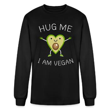 Hug Me I Am Vegan - Men's Long Sleeve T-Shirt - black - Front