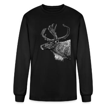 Reindeer - Men's Long Sleeve T-Shirt - black - Front