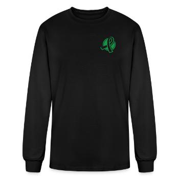 Ribbon Cure- Spinal Cord Injuries Awareness Ribbon - Men's Long Sleeve T-Shirt - black - Front