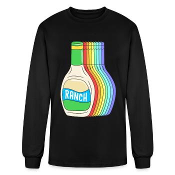 Ranch Dressing Vegetable Salad - Men's Long Sleeve T-Shirt - black - Front