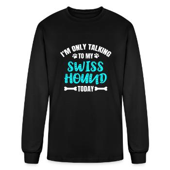 Propriétaire de Swiss Hound - T-shirt à manches longues Homme - noir - Devant