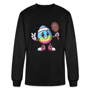 Easter Egg Easter Egg Tennis Tennis Player - Men's Long Sleeve T-Shirt - black - Front