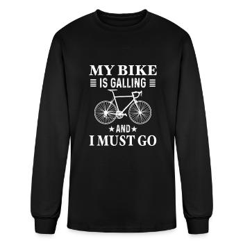 My Bike is calling and I must go TShirt - Men's Long Sleeve T-Shirt - black - Front