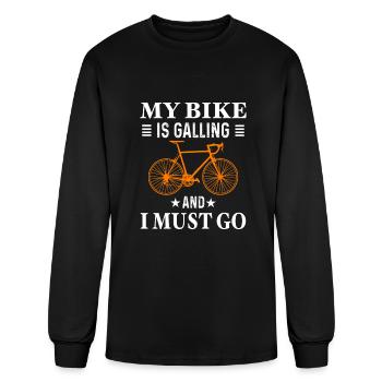 My Bike is calling and I must go TShirt - Men's Long Sleeve T-Shirt - black - Front