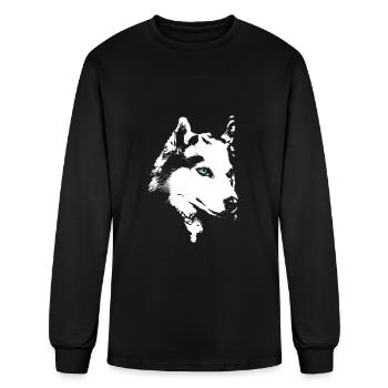 Husky - Men's Long Sleeve T-Shirt - black - Front