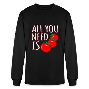 Tomato - Men's Long Sleeve T-Shirt - black - Front