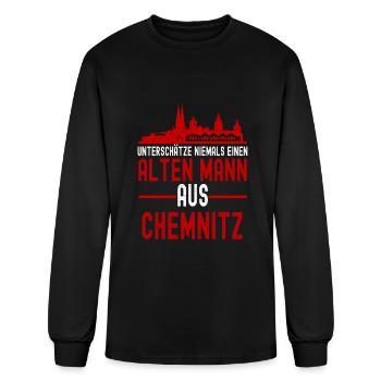 Chemnitz Sachsen Stadt Skyline - Men's Long Sleeve T-Shirt - black - Front