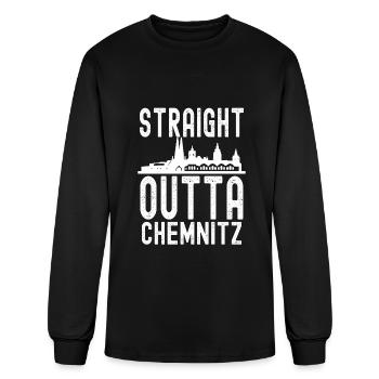 Chemnitz Sachsen Stadt Skyline - Men's Long Sleeve T-Shirt - black - Front