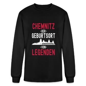 Chemnitz Sachsen Stadt Skyline - Men's Long Sleeve T-Shirt - black - Front