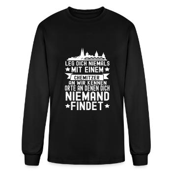 Chemnitz Sachsen Stadt Skyline - Men's Long Sleeve T-Shirt - black - Front
