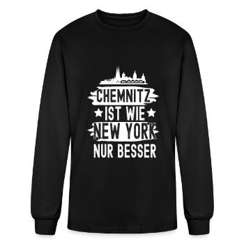 Chemnitz Sachsen Stadt Skyline - Men's Long Sleeve T-Shirt - black - Front