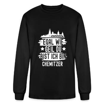 Chemnitz Sachsen Stadt Skyline - Men's Long Sleeve T-Shirt - black - Front