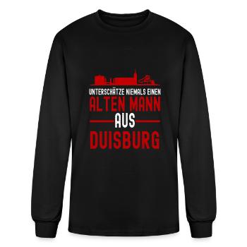 Duisburg Nordrhein Westfalen Rhein Skyline - Men's Long Sleeve T-Shirt - black - Front