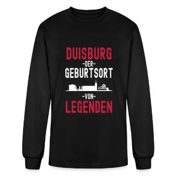 Duisburg Nordrhein Westfalen Rhein Skyline - Men's Long Sleeve T-Shirt - black - Front
