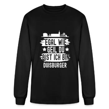 Duisburg Nordrhein Westfalen Rhein Skyline - Men's Long Sleeve T-Shirt - black - Front