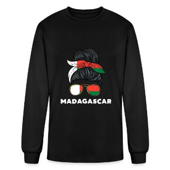 Madagascar Girl - Men's Long Sleeve T-Shirt - black - Front