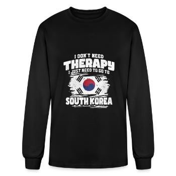 South Korea - Men's Long Sleeve T-Shirt - black - Front