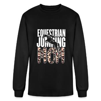 Equestrian Jumping Mom - Men's Long Sleeve T-Shirt - black - Front