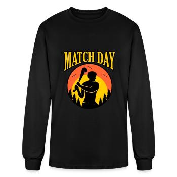 Match Day Hurling - Men's Long Sleeve T-Shirt - black - Front