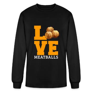Love Meatballs - Men's Long Sleeve T-Shirt - black - Front