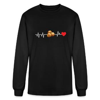 Meatballs Heartbeat - Men's Long Sleeve T-Shirt - black - Front