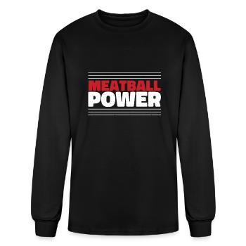 Meatball Power - Men's Long Sleeve T-Shirt - black - Front
