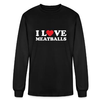 I Love Meatballs - Men's Long Sleeve T-Shirt - black - Front