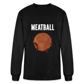 Retro Meatball - Men's Long Sleeve T-Shirt - black - Front