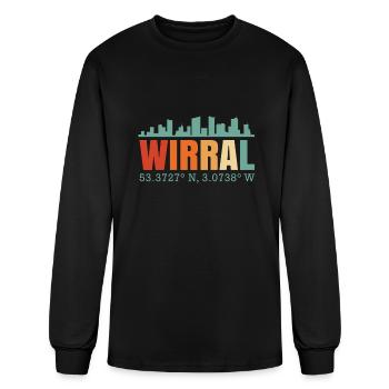 Wirral Great Britain England - Men's Long Sleeve T-Shirt - black - Front