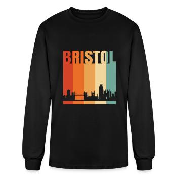 Bristol City Skyline - Men's Long Sleeve T-Shirt - black - Front
