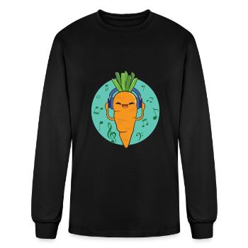 Carrot Music - Men's Long Sleeve T-Shirt - black - Front
