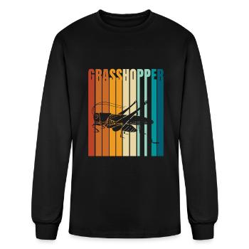 Retro Grasshopper - Men's Long Sleeve T-Shirt - black - Front