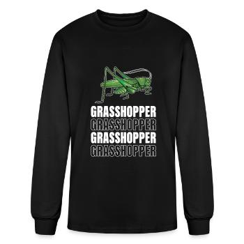 Retro Grasshopper - Men's Long Sleeve T-Shirt - black - Front
