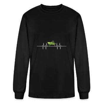Heartbeat Grasshopper - Men's Long Sleeve T-Shirt - black - Front