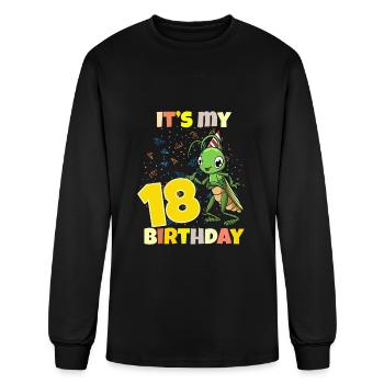 Its My 18 Birthday Grasshopper - Men's Long Sleeve T-Shirt - black - Front