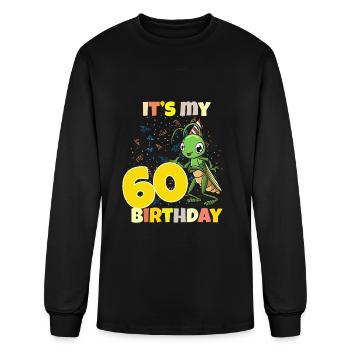 Its My 60 Birthday Grasshopper - Men's Long Sleeve T-Shirt - black - Front