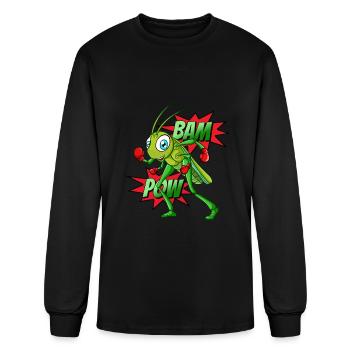 Boxing Grasshopper - Men's Long Sleeve T-Shirt - black - Front