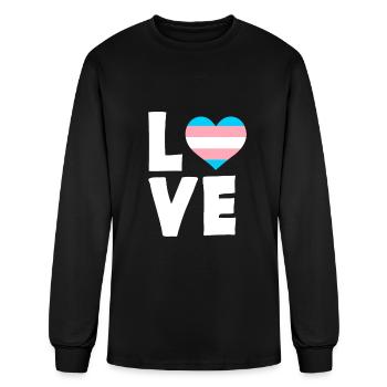Trans Love - Men's Long Sleeve T-Shirt - black - Front