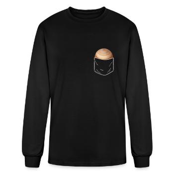 Jupiter Pocket - Men's Long Sleeve T-Shirt - black - Front