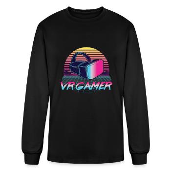 Facilement distrait par la réalité virtuelle - T-shirt à manches longues Homme - noir - Devant